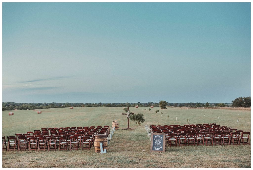 outdoor ceremony set up