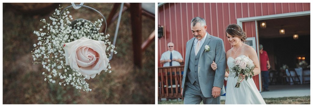 father walking daughter down the isle