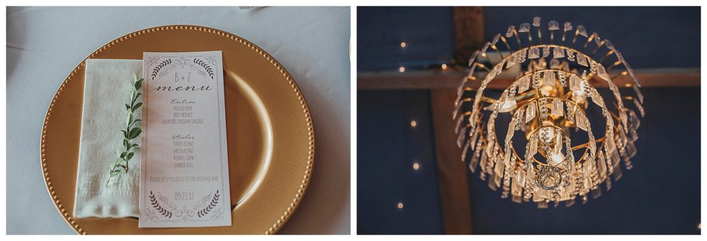 gold wedding decor