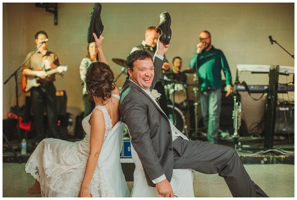 newlywed game at wedding reception