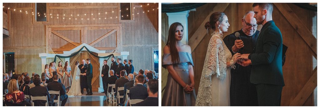 bride and groom saying their vows