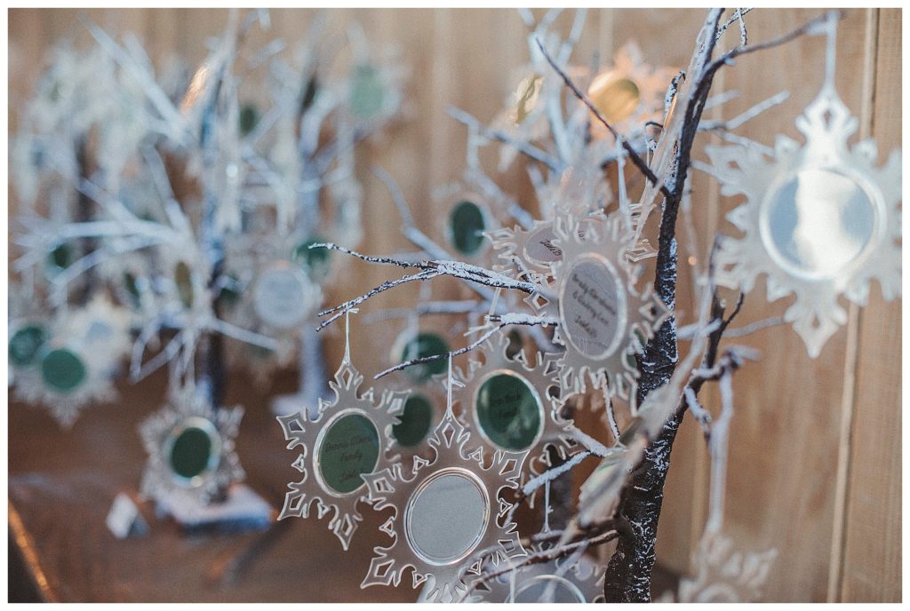 winter snow flake table markers