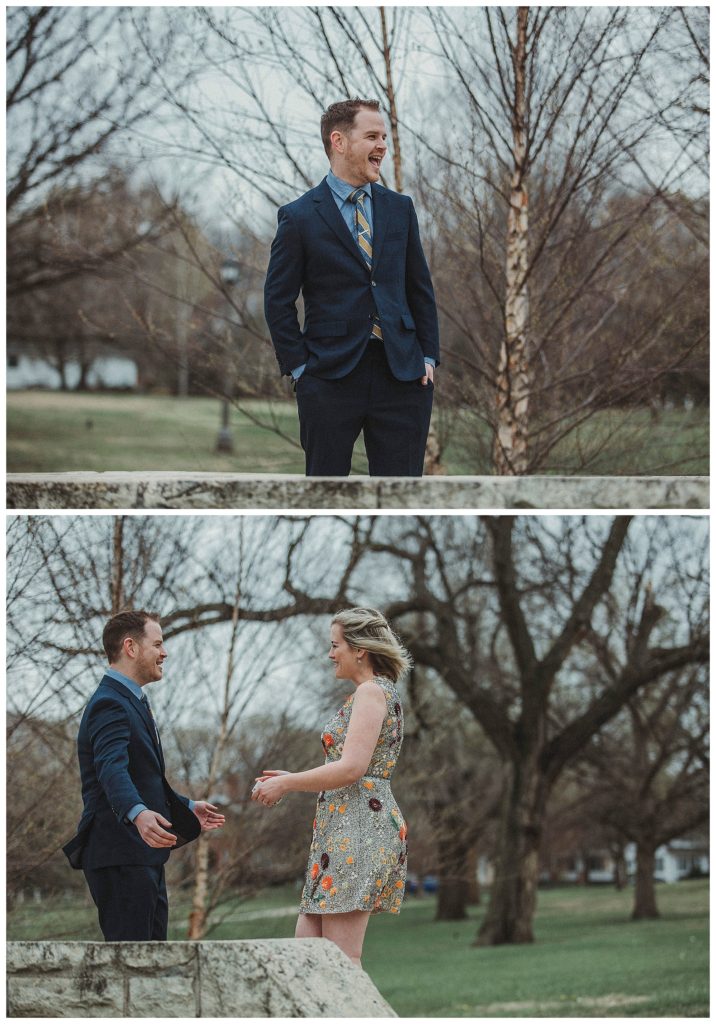 groom and brides first look