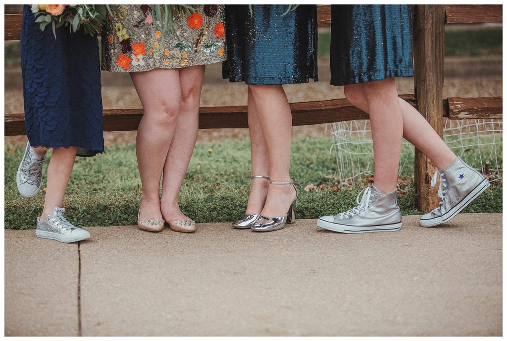 bride and bridesmaids shoes